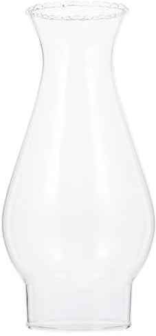 FRCOLOR Lámpara de aceite, pantalla de cristal, cilindro de repuesto, pantalla de cristal, repuesto para pantalla de petróleo, lámpara de queroseno, lámpara de mesa