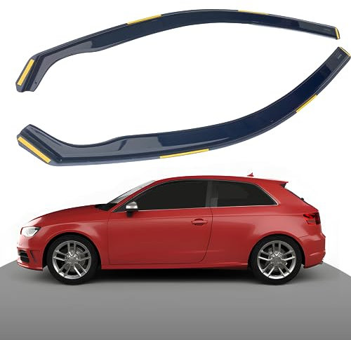 Haibak Wind Deflectors Set Compatible With Audi A3 053 Mk3 2013-2020 2 Doors 2pc in Channel Fitment