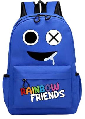 Rainbow Friends Schultasche, Rainbow Friends Backpack, Anime Cartoon Schoolbag, Rainbow Friends School Bag, Große Kapazität Rucksack, Unisex Casual Childrens Backpack
