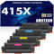 415X 415A M479fdw Toner Mit Chip Kompatibel für HP 415X 415A Multipack Color Laserjet Pro MFP M479fnw M479dw M479fdn M454dw M454dn W2030X W2031X W2032X W2033X W2030A 4-Pack (Schwarz Cyan Gelb Magenta)
