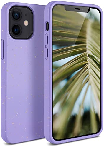 ONEFLOW Sama Sama Case Compatible with Apple iPhone 12 mini, Sustainable Mobile Phone Case Made of Plant Fibres, Biodegradable Case without Plastic, Vegan and Environmentally Friendly - Purple