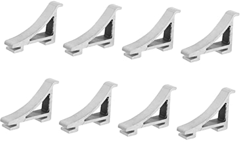 SOLUSTRE 8pcs Stainless Steel Refrigerator Shelf Clips Cooler Shelf Support Hooks for Easy Installation Strong and Replacement for Fridge Racks