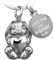 FABACH Porte-clés lapin avec cœur - Porte-bonheur - Cadeau pour petite amie - Cadeau pour partenaire - Porte-clés pour couples - Anniversaire - I love you like nobunny else, argenté, 1, Moderne