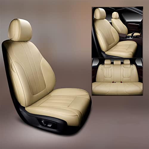 OBIOZZ Echtes Leder Autositzbezug Für Mercedes W212 W203 Ml W164 W205 W210 Vito W204 Für Vito W639 Gl X164 Gls SLK Gle Glb Sitzbezug (Farbe : Beige)