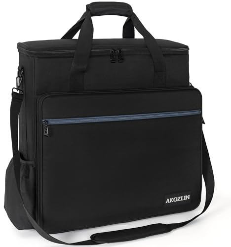 AKOZLIN Padded Mixer Gig Bag DJ Controller Travel Shoulder Bag18 X18 X5.5 DJ Mixer Case