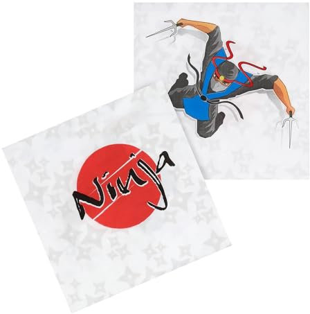20 Servietten * MANGA NINJA * für Kindergeburtstag und Party | Karta Kämpfer Kinder Geburtstag Party Papierservietten Napkins