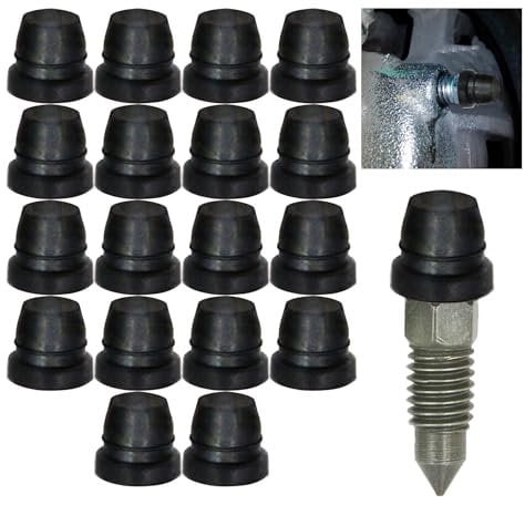 18PCS Black Brake Dust Cover, Rubber Dust Stem Cover, Grease Fitting Caps, Brake Caliper Bleeder Cap, Brake Bleeder Screw Cap, Rubber Dust Cover for Cars, SUVs, Trucks, Motorcycles