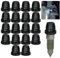 18PCS Black Brake Dust Cover, Rubber Dust Stem Cover, Grease Fitting Caps, Brake Caliper Bleeder Cap, Brake Bleeder Screw Cap, Rubber Dust Cover for Cars, SUVs, Trucks, Motorcycles