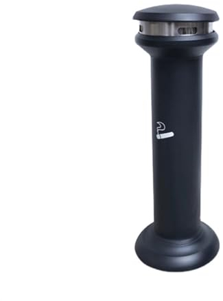Cendrier Exterieur Pilier de cendres vertical extérieur, zone de fumage avec cylindre de cigarettes éteignable, poubelle en acier inoxydable, pilier de mégot de cigarette Cendrier Exterieur Sur Pied