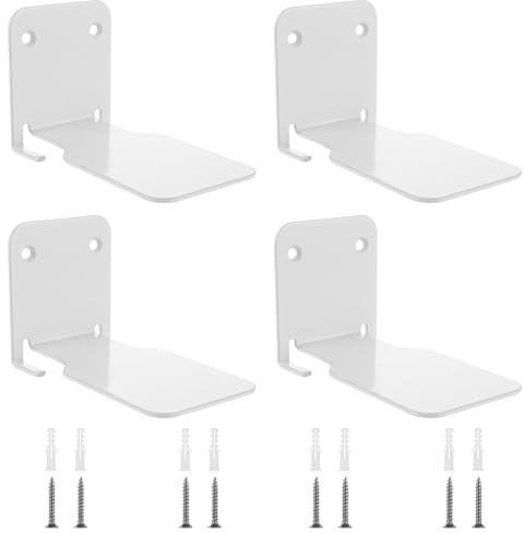 YAYODS 4 Pièces Floating Shelves, Etagere Invisible, étagère Invisible Blanches, bibliothèque Invisible avec vis, Etagere Mural pour Livre, Book Shelf, étagère Livre Murale pour Chambre à Coucher