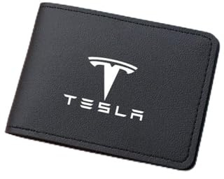 ZUMAHA Portefeuilles Et Porte-Cartes Porte-chéquiers Porte-Monnaie Porte Carte Bancaire pour Tesla Model 3 Model Y Model S Model X Homme Femme Gift Accessoires,Blackstyle