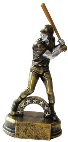 Alipis Kunstharz Baseballspieler Figur in Kaffee für Wohnraum