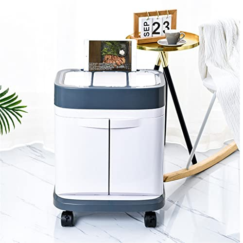 Suuim Poubelle Poubelle de Grande capacité avec roulettes Poubelle de Cuisine sur Pied à Deux Couches Poubelle de Classification des déchets humides et secs Poubelle avec Couvercle, Poubelle de 65 L