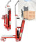 SNBGRYE Elektrischer Treppensteiger-Handwagen, Raupen-Last-Treppensteiger (300Kg), 85-cm-VerläNgerungshalterung, Treppen Rauf/Runter (80 Stockwerke), BüRstenloser 250W Motor,Red