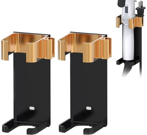 2er-Pack extra große Wandhalterung für Lockenstäbe mit einem Durchmesser unter 4,5 cm (1,77 Zoll), Aufbewahrungsorganizer für Haarstyling-Werkzeuge, Hängeständer für Glätteisen und Lockenstäbe