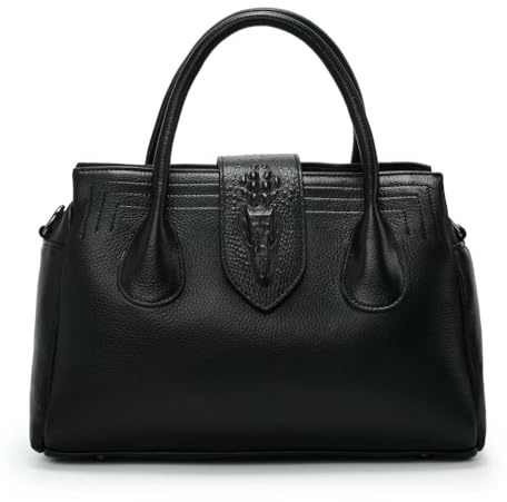 SECWL Sac à Main en Cuir véritable pour Femme, Sac Tendance de Marque de Luxe Haut de Gamme, Porte-Documents en Cuir de Vachette, Sac à bandoulière