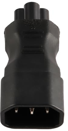 Tiardey Adaptateur d'alimentation C14 vers C5 IEC 320 mâle C14 vers IEC femelle C5 Adaptateur d'extension d'alimentation pour cordons d'alimentation pour ordinateurs portables et appareils électriques