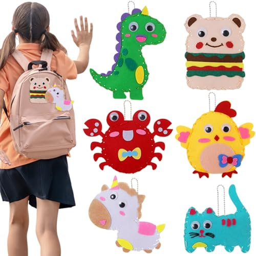 TECHEEL DIY Nähset für Kinder ab 6 Jahre - Kreatives Nähen für Mädchen - Art Craft DIY für Kindergeburtstag Gastgeschenke