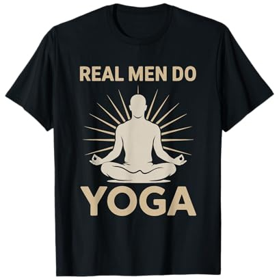 Lustiges Real Men Do Yoga T-Shirt für Herren und Jungen, Yoga-Pose, Meditation T-Shirt