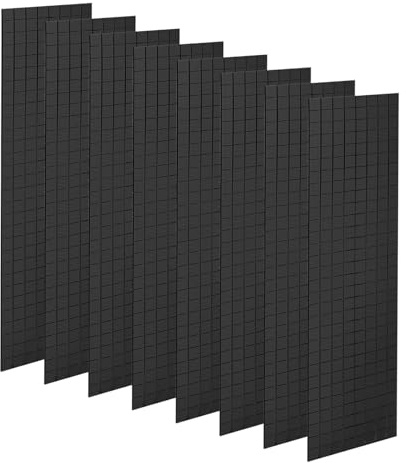 QUARKZMAN 8 Blatt 3840 Stück Selbstklebende Spiegelmosaikfliesen 5x5mm Kleine Quadratische Spiegelkacheln Aufkleber Disco Ball Aufkleber Mini Glasfliesen für DIY Handwerk, Schwarz