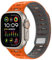 Kompatibel mit Apple Watch Armband 49/46/45/44/42/41/40/38mm, Weiches Silikon Magnetisch Sport Armband für iWatch Ultra 3/2/1 Series 11 10 9 8 7 6 5 4 SE3/2/1 (49/46/45/44/42, Orange/Grau)