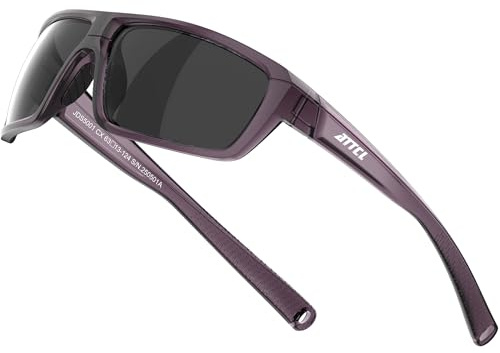 ATTCL Sonnenbrille Herren Polarisiert Sports UV400 Leicht Wrap-Around TR90 | HD TAC Linse, Blendschutz, Rutschfeste Tempel, Außensport, Autofahren, Angeln, Golf, Laufen, 23g, Cat 3