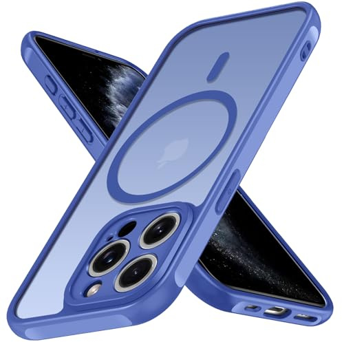 iVoler Cover Magnetica per iPhone 11 Pro 5.8 pollici, [Compatibile con MagSafe] [Protezione Antiurto di Grado Militare] Custodia Anti-graffi Traslucida Opaca Posteriore Sottile Case, Blu oceano