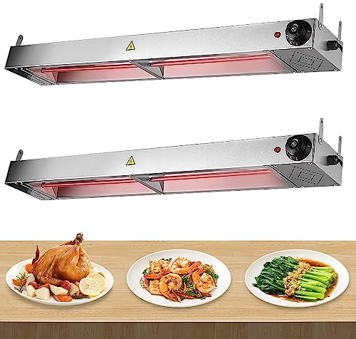 KLYDBMYT Chauffe-Plats Infrarouge de qualité Professionnelle, Chauffage Suspendu à température réglable, Tube Chauffant en Acier Inoxydable - Idéal pour Les Restaurants et Les buffets