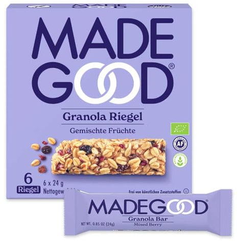 MadeGood Granola Riegel, Gemischte Früchte, 144g