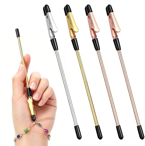 4pcs Bracelet Helper Tool, Jewelry Wearing Assistance Tool of Stainless, Quick Wear and Removal on Yourself