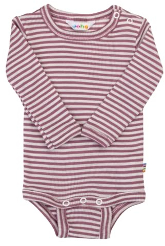 Joha Baby Langarm-Babybody Merinowolle-Seide Body, Größe:68/74, Farbe:Heather