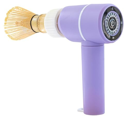 Striegro Electric Matcha Whisk, 3-speed Matcha Frother Rechargeable With Bamboo Chasen Stand, Purple, Type-c Charging, Detachable Design For Easy Cleaning..
