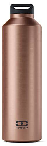 MONBENTO - Insulated Water Bottle MB Steel Cuivre 500ml - Stainless Steel - Leakproof - Infuser - Beverage Hot/Cold for Up to 12 Hours - Ideal for Tea, Coffee - BPA Free - Food Grade Safe - Copper