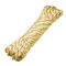 DonDon Corda Paracord in Nylon Lunga 30 Metri per bricolage e attività all'Aria Aperta Spessore 4 mm 7 Fili Giallo-Rosso-Verde