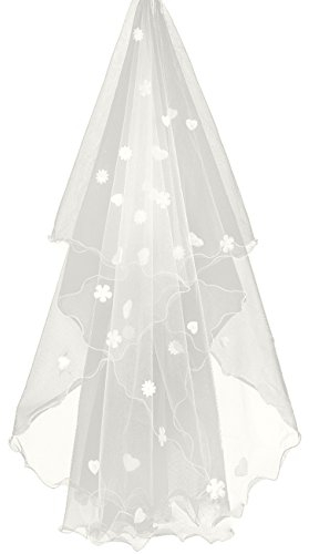 FakeFace 3m Lang Brautschleier Kathedrale Tüll Stickerei Braut Hochzeit Schleier Blumen Deko zum Brautkleid Beige