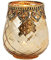 G. Wurm Windlicht Marokko aus Glas, Metall Gold (B/H/T) 9x10x9cm