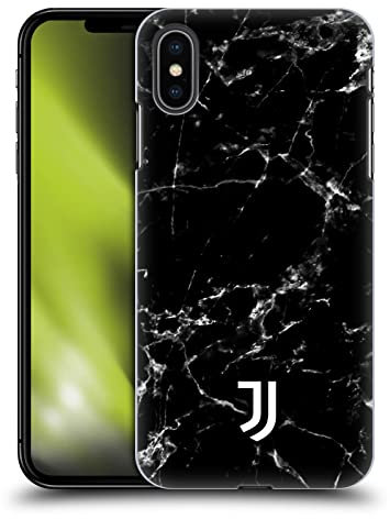Head Case Designs Officially Licensed Juventus Football Club Black 2 Marble Hard Back Case Compatible With Apple iPhone XS Max