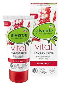 alverde NATURKOSMETIK Tagespflege Vital Lupinen-Peptide, 1 x 50 ml