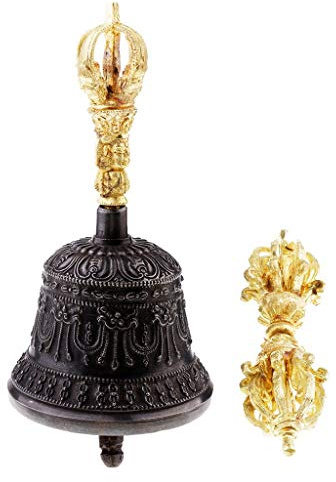 Tubayia Tibetische Handglocke Dorje Tibetisch-buddhistische Meditation Bell Glocke für Buddhistischen Ritualen
