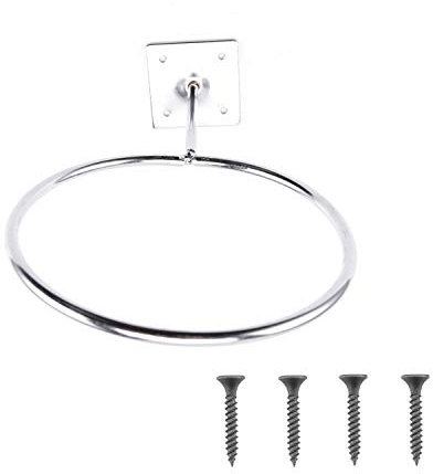 DesignerBox Wall Mount Basketball Holder, Stainless Steel Wall Mounted Sports Ball Rack Display Ball Storage Holder for Basketball Soccer Football Volleyball Exercise Ball Medicine Ball (1 Pack)