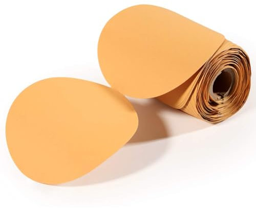 SPEEDWOX 100 Pcs 240 Grit Sandpaper Roll 6 inch Round Sanding Discs Adhesive Back PSA Sticky Back No Hole Stick and Sand Sandpaper for Wood, Auto Body Repair, Marine, Paint, Metal and Plastics