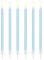 PartyDeco Kerzen & Halter 14 cm | 12Stk. - Glatt Hellblau