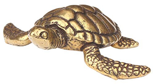 VOSAREA 1stk Schildkrötenanhänger Aus Massivem Messing Schildkrötenmodell Spielzeug Chinesische Figur Schreibtischaufsatz Viel Glück Meeresschildkröte Feng-Shui-reize Kupfer China Haushalt