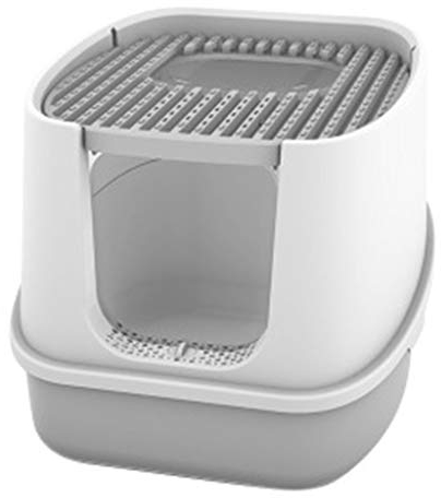 Arenero Gatos Cubierto Grande, Quita Mal Olor Caja de Arena para Gatos Cerrada, Fácil de Limpiar Bandeja Sanitaria Gatera Arenero