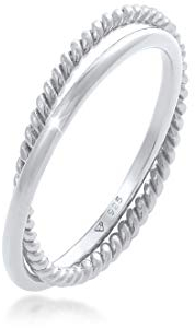 Elli Ring Damen Wickel Klassisch Filigran Twisted Trend in 925 Sterling Silber