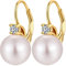Perlenohrringe Silber 925 Ohrringe Silber 925 Hängend Damen Perlen Ohrringe Creolen Mit Perle Echte Süßwasser Hangend Damen