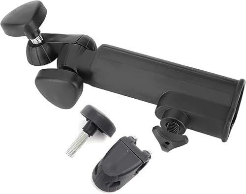Seacloud Support de parapluie universel réglable en plastique pour chariot de golf Noir