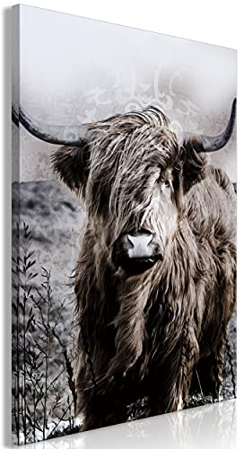 decomonkey Bilder Weisheit 80x120 cm 1 Teilig Leinwandbilder Bild auf Leinwand Vlies Wandbild Kunstdruck Wanddeko Wand Wohnzimmer Wanddekoration Deko Tiere Natur