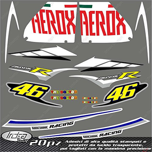 SET STICKERS REPLICA MOTO GP TEAM RACING SPORT COMPATIBILE CON AEROX 50 COMPATIBILE CON MBK NITRO 50 R 1997/2012