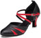 MINITOO Women Dance Shoes Closed Toe Party Evening Wedding Pumps with Ankle Strap L192 Black UK 7